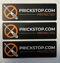 Prickstop Sicherheitsaufkleber in Schwarz für dezente Optik – Set mit 3 Stück