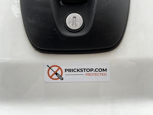 WOMOFIX Anti-Prick Warnaufkleber – 3 Stück in Schwarz oder Weiß