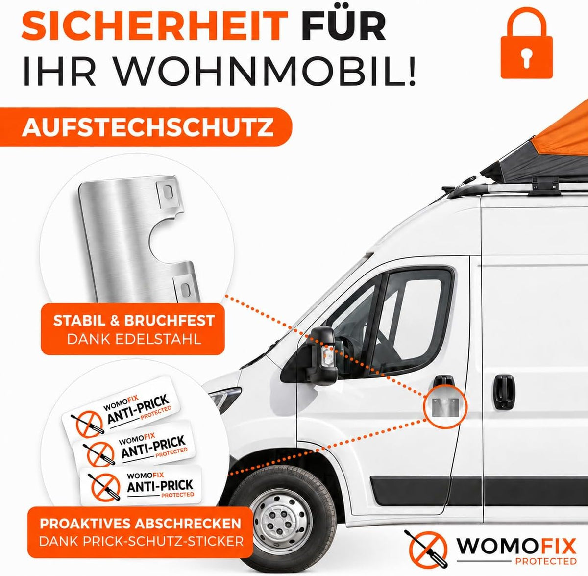 WOMOFIX Anti-Prick Schutzblech-Set für Fahrer- und Hecktür - Womofix.de